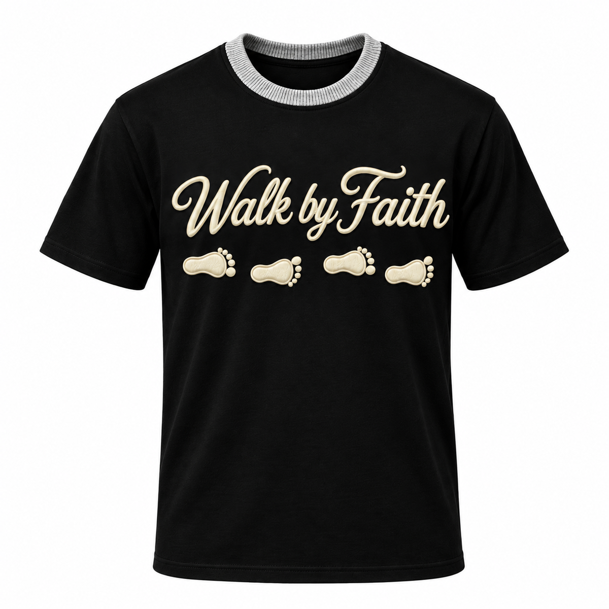 Walk by Faith T-Shirt — Black
