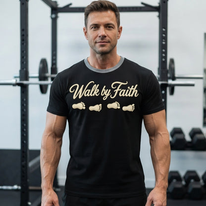 Walk by Faith T-Shirt — Black