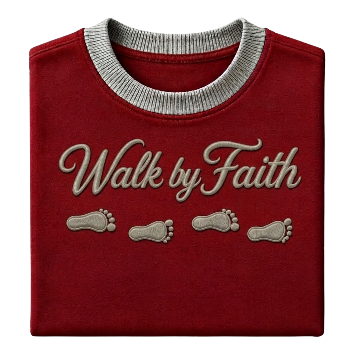 Walk by Faith T-Shirt — Red