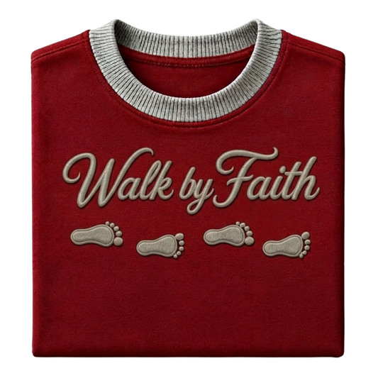 Walk by Faith T-Shirt — Red