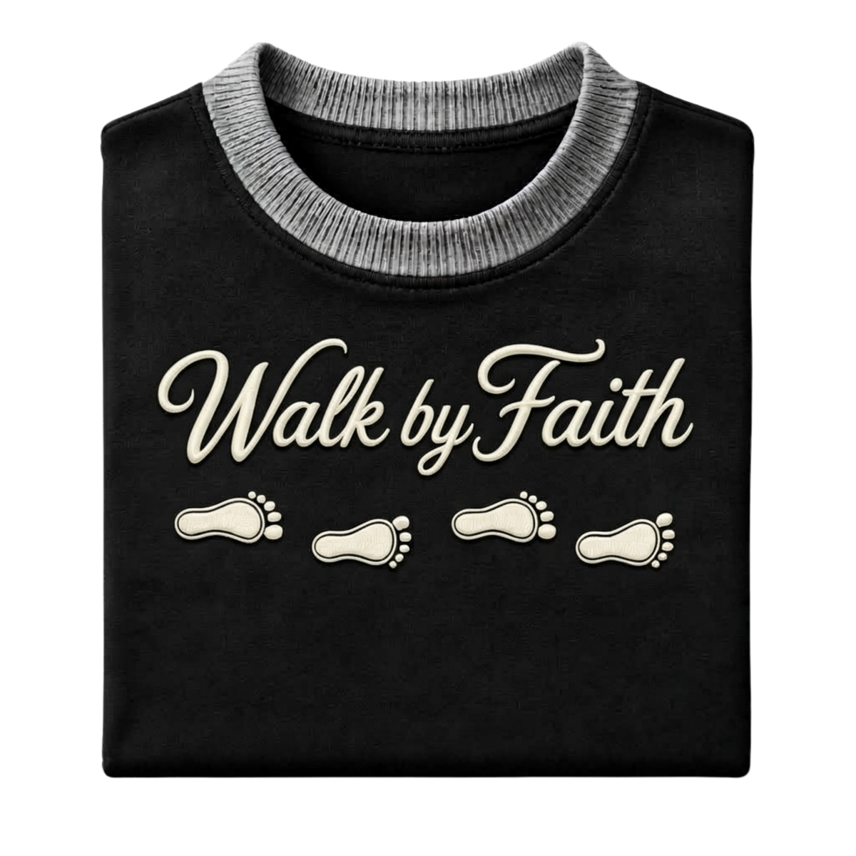 Walk by Faith T-Shirt — Black